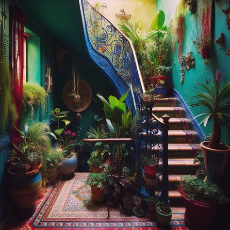 We all want to be proud of our humble abodes. But determining what color scheme and furniture best compliment a space can feel like a monstrous task when interior design just doesn’t come innately. Home Maximalist, Maximalist Decor Eclectic, Cozy Maximalism, Vintage Maximalist Decor, Vintage Eclectic Home, Eclectic Apartment, Bedroom Eclectic, Stairway Decorating, Deco Boheme Chic