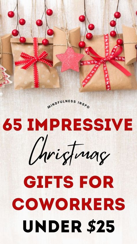 65 impressive Christmas gifts for coworkers under $25 on mindfulnessinspo.com Gift Ideas For Secret Santa At Work, Work Party Gift Ideas, Gift Ideas For Co Workers For Christmas, Secret Santa Office Ideas, Xmas Gift For Coworkers, Fun Secret Santa Ideas For Coworkers, Gifts Under 25 Secret Santa, Best Secret Santa Gifts For Coworkers, Unique Christmas Gifts For Coworkers