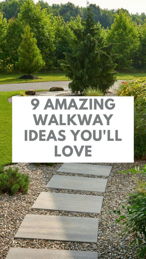 Shed Walkway Pathways, Affordable Walkways Pathways, Pathway Around House, Easy Diy Walkways To Front Door, Sidewalk Around The House, Walk Way Landscaping Ideas Modern, Walkways With Pavers, Driveway Sidewalk Ideas, Sidewalk Pavers Ideas Walkways