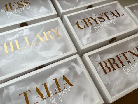 Empty Personalized Bridesmaid Proposal Gift Boxes, Custom Gift Box for Bridesmaid Proposal Favors, Personalized Bachelorette Party Gift Box - Etsy Bridesmaid Boxes Day Of Wedding, Bridal Party Invitations Bridesmaid Boxes, Bridesmaid Gift Bags Bachelorette, Clear Bridesmaid Boxes, Custom Bridesmaid Gifts, Bridesmaid Gift Day Of Wedding, Boujee Bridesmaid Proposal, Braidmaids Proposal Gift Boxes, Bridesmaid Gift Boxes Wedding Day