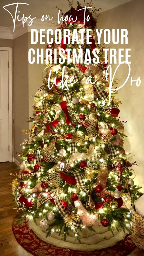 Cmas Trees Decorations Ideas, Natal, Traditional Tree Decorations, 10 Ft Christmas Tree Decoration, How To Decorate A Tree Like A Pro, Decorate Tree Like A Pro, Decorating Your Christmas Tree, Christmas Tree Tips Decorating, How To Decorate A Full Christmas Tree