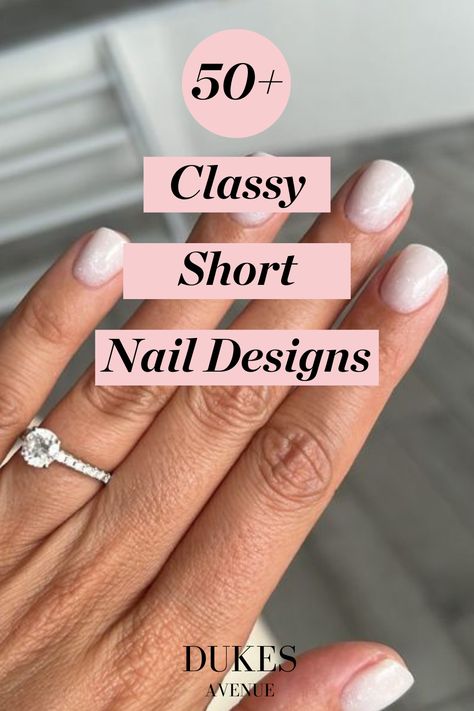 Classy Short Nail Designs, Short Natural Nails, Elegant Manicure, Milky Nails, Look Con Short, Cute Short Nails, Nail Color Trends, Short Gel Nails, Look Short