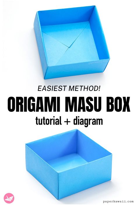 easy origami masu box tutoiral paper kawaii pin 120x180 - Easy Origami Masu Box Tutorial Origami With Square Paper, Paper Box Tutorial, Origami Box Easy, Origami Box Tutorial, Basic Origami, Paper Kawaii, Box Template Printable, Origami Gift Box, Origami Tutorial Easy