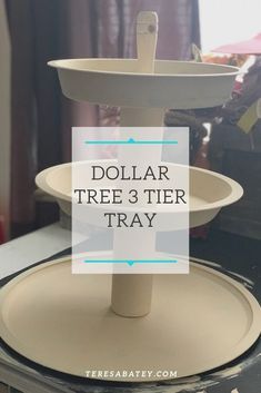 3 Tier Tray, Three Tier Tray, Dollar Tree Hacks, Tier Trays, Cute Craft, Dollar Store Hacks, Southern Lifestyle, Tray Diy, Diy Dollar Tree Decor