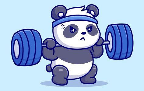 Gym, Bonito, Fitness Cartoon, Cartoon Vector, Cute Panda, How To Find, The Gym, Contact Us, Free Vector