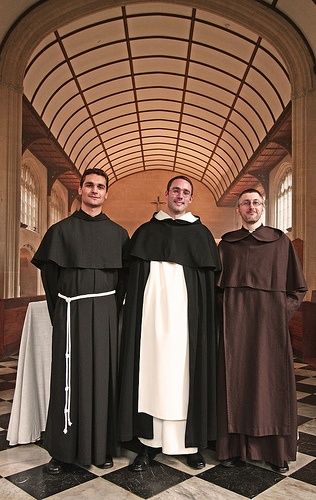 Three Friars - Three different orders - Franciscan, Dominican, Carmelite. All in Oxford. Tumblr, Dominican Friar, Catholic Orders, Franciscan Friar, Monastic Life, Catholic Priest, Bride Of Christ, Religious Images, Religious Education