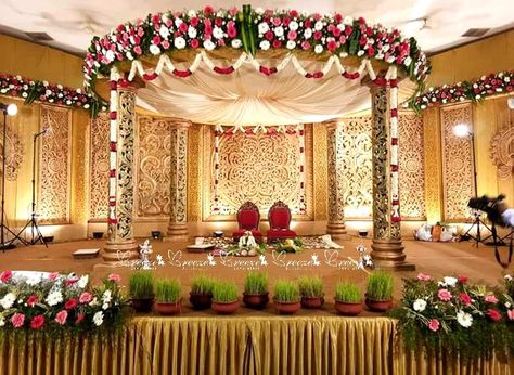 Manavarai Decoration - Manavarai Decoration, Wedding Ceremony Decorations Indoor, Hindu Wedding Decorations, Small Wedding Decor, Indian Wedding Decorations Receptions, Engagement Stage Decoration, Reception Stage Decor, Flowers For Decoration, Wedding Stage Backdrop