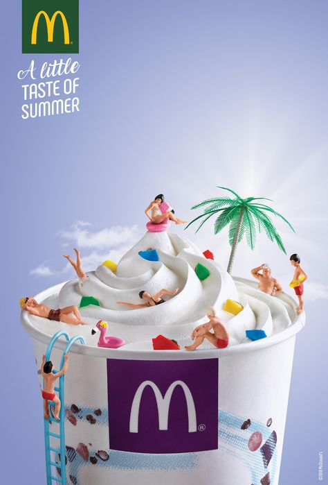 Visual Advertising, Island Water, Ice Cream Poster, Creative Advertising Design, 광고 디자인, Food Advertising, Food Graphic Design, Food Poster Design, Food Ads