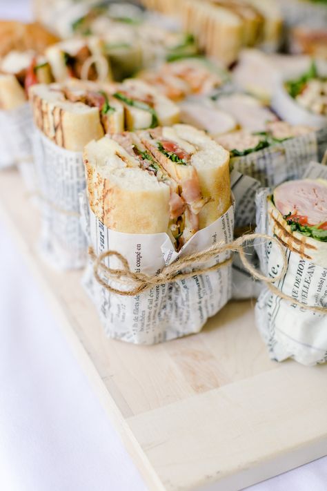 Read More: https://www.stylemepretty.com/living/2018/08/13/celebrating-baby-with-insanely-good-party-bites/ Essen, Mini Food Appetizers, Sandwich Buffet, Fruit Buffet, Salad Buffet, Baby Shower Menu, Sweet 16 Cakes, Food Stations, Food Packaging Design