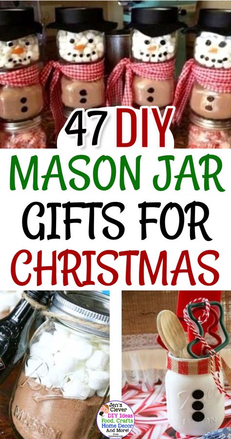 Best Mason Jar Gifts For Christmas Hot Cocoa Snowmen Jars, Cheap Mason Jar Christmas Gifts, Christmas Baking Jars Holiday Gifts, Snowman Mason Jars Diy, Hot Coco Mason Jar Gift, Snowman Cocoa Jars, Homemade Christmas Gifts For Friends Mason Jars Soup Mixes, Mason Jar Gift Recipes, Mason Jar Snacks Gifts