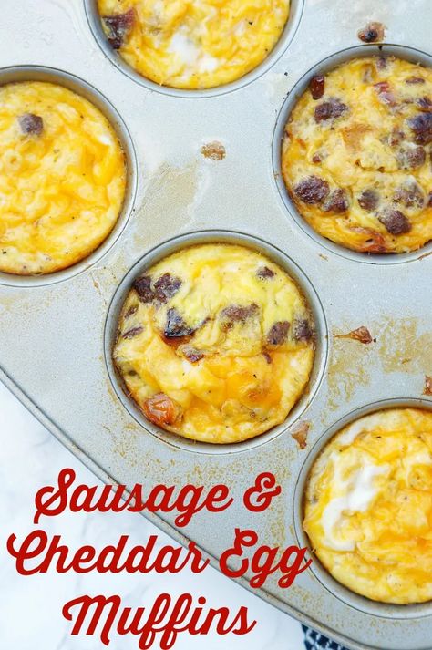 Sausage Egg And Cheese Muffins, Cheese Egg Muffins, Sausage Egg Muffins, Breakfast Receipes, Bypass Recipes, Sausage Muffins, Eating On The Go, Egg And Grapefruit Diet, Portion Size