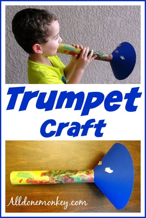 Trumpet craft to celebrate the Baha'i holiday Birth of Baha'u'llah Music Activities For Kids, Trumpet Craft, Music Instruments Diy, Instrument Craft, Homemade Musical Instruments, Aktiviti Kanak-kanak, Homemade Instruments, Diy Instruments, Preschool Music