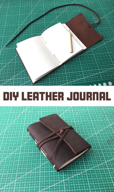 Make a simple leather journal with minimal tools! Home Made Journals Diy, Felt Journal Cover, Diy Leather Notebook, Book Making Diy, Leather Diy Ideas, Leather Handmade Ideas, Diy Leather Journal, Leather Journal Diy, Leder Diy