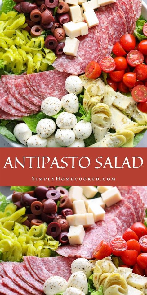 Antipasto Salad is the perfect way to start a meal. This traditional Italian recipe is full of flavor and you’ll love the combination of meat, veggies, and balsamic dressing. Antipasto Platter Salad, Best Antipasto Salad Recipe, Anti Pasta Salad Antipasto, Antipasto Potato Salad, Italian Salads Antipasto, Gluten Free Antipasto Salad, Vegetarian Antipasto Salad, Buca Di Beppo Antipasto Salad, Anti Pesto Salad