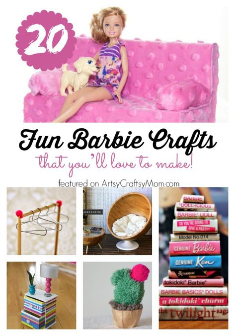 If you've got a Barbie doll or a Barbie lover at home, then you have got to check out these Amazing Barbie Crafts that are just too cute for words! Barbie Accessories Diy Free Printable, Diy Barbie House Accessories, Diy Barbie Accessories, Diy Barbie Stuff, Diy Barbie Furniture Easy, Diy Doll Accessories, Barbie Diy Accessories, Barbie House Furniture, Barbie Crafts