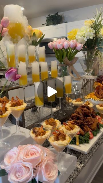 Chef Britt on Instagram: "Happy Sunday!   We brunch everyday in Atlanta but Sundays are strictly for brunch 🥂🥰🤞🏾   We have availability for some dates in April and May! Book now!  #brunch #brunchtime #brunching #atlbrunch #atlantabrunch #atldayparty #atlantadayparty #atl #atlanta #atlfoodie #atlfood #atlfoodies #atlantafood #atlantafoodie #atlbraiders #food #foodie #foodporn #breakfast #atlbreakfast #luxury #luxurylifestyle" Dessert Brunch Table, Ladies Brunch Table Decor, Brunch Island Set Up, Kid Brunch Ideas, Luxury Brunch Ideas, Patio Brunch Ideas, Birthday Brunch Set Up Ideas, Upscale Brunch Ideas, Church Brunch Ideas