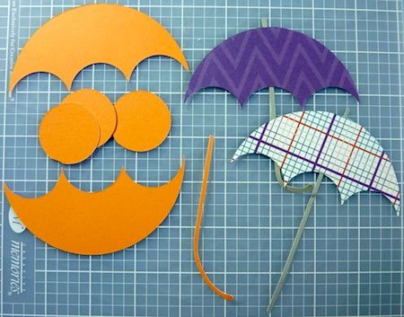 Circle Punch Crafts, Punch Art Ideas, Scrapbook Punches, Umbrella Cards, Paper Punch Art, Scrapbook Embellishments Diy, Punch Art Cards, Circle Crafts, Punch Ideas