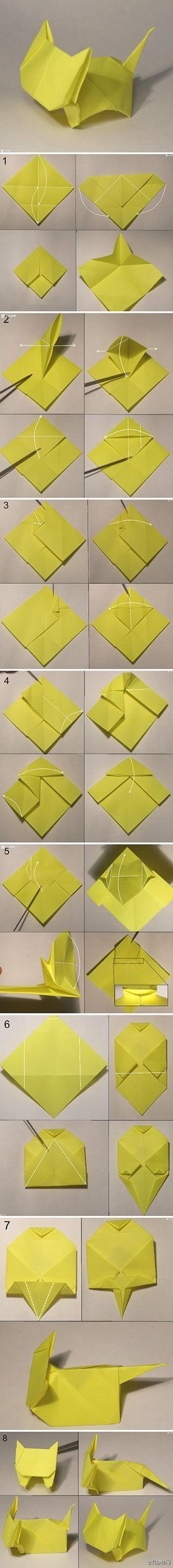 Kraftangan Prasekolah, Vika Papper, Origami Shapes, Pola Kotak, Origami Tutorial Easy, Kraf Kertas, Origami Cat, Origami Diy, Cute Origami