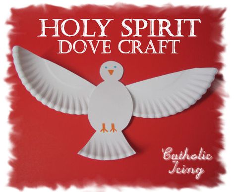 holy spirit dove craft. For the Baptism of Jesus story when the spirit descended as a dove. http://missionbibleclass.org/1b0-new-testament/new-testament-part-1/life-of-christ-early/baptism-of-jesus/ Dove Craft, Holy Spirit Craft, Pentecost Craft, Paper Plate Art, Sunday School Projects, Holy Spirit Dove, Children's Church Crafts, Catholic Crafts, Christian Crafts