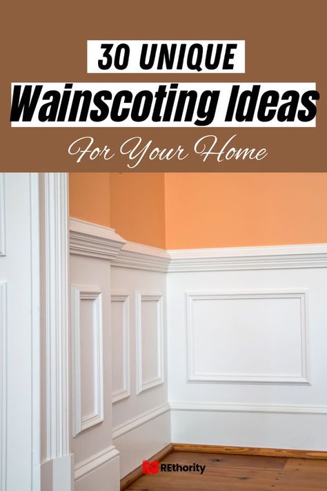 Are you looking for a fresh way to spruce up the interior of your home? Wainscoting is a great option! Wainscoting is an interior wall decorating technique, which dates back to the 17th century and is still popular today. We have 30 unique wainscoting ideas for you to use in your own home, from traditional paneling to modern geometric designs. Get creative and find the perfect style for your home! Walls And Wainscoting Same Color, Wainscoting Entry Way, High Wainscoting Ideas, Classic Wainscoting Ideas, Dining Room Wall Wainscoting Ideas, Fancy Wainscoting Ideas, Wainscoting Short Wall, Wainscoting Different Size Walls, Wainscoting Painting Ideas