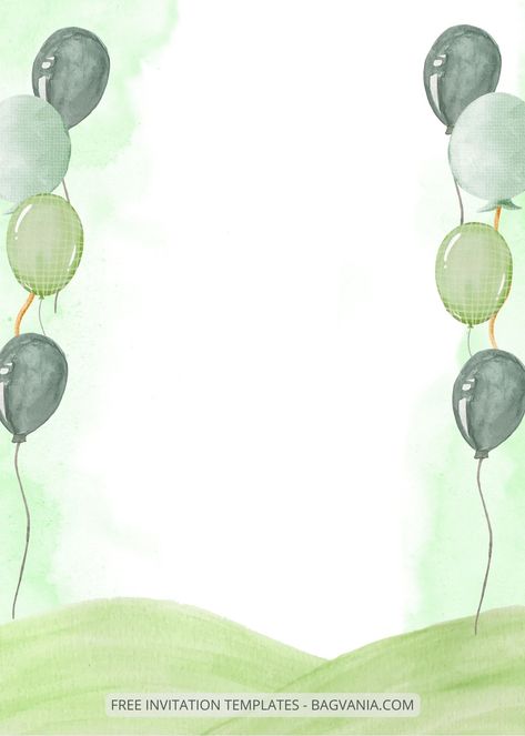 Download Now 7+ Balloon Party Baby Shower Invitation Templates #free #freeinvitation2019 #birthday #disney #invitations #invitationtemplates Background Balloons Decoration, Green Invitation Template, Baby Shower Invitation Templates Free, Birthday Invitation Background, Baby Shower Invitations Templates, Birthday Card Background, Portfolio Kindergarten, Htc Wallpaper, Green Baby Shower Invitations