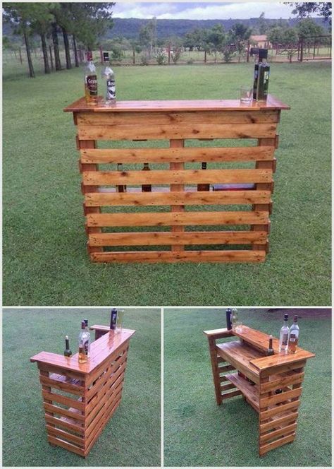 Pallet Bar, Palet Bar, Bar En Palette, Bar Pallet, Projek Diy, Projek Kayu, Pallet Bar Diy, Diy Outdoor Bar, Pallet Wine