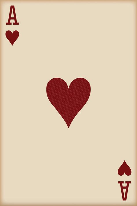 Playing Card Pattern, 3d Tipografi, Playing Card Print, Hearts Playing Cards, Ace Card, Rice Paper Decoupage, Ace Of Hearts, Poster Room, Card Pattern