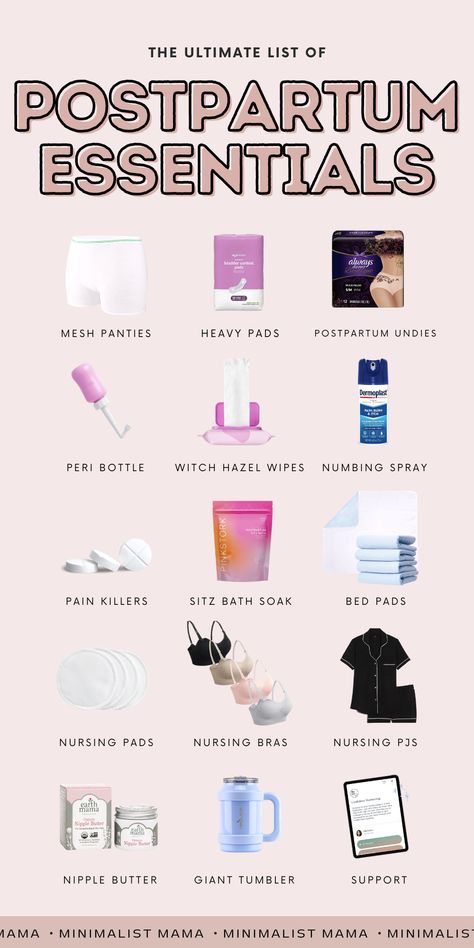 Wondering which postpartum essentials to add to your pregnancy checklist of stuff to stock up on? Here are the postpartum must-haves that I WISH I had on hand after giving birth during my first pregnancy! 1st Time Mom Must Haves, Postpartum Nightstand, Baby Hacks New Moms, Postpartum Kit, First Time Mom Tips, Diy Postpartum, First Time Mommy, Postpartum Recovery Kit, Mom Checklist