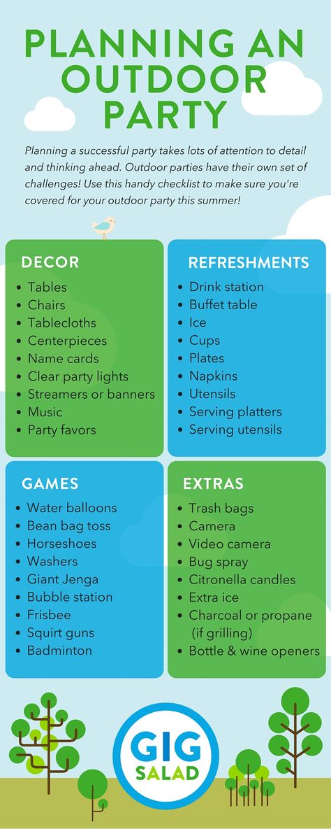 All you need to plan an outdoor party!                                                                                                                                                                                 More Summer Barbeque Party, Small Birthday Party Ideas, Backyard Summer Party, Backyard Bbq Birthday Party, Party Fingerfood, Bbq Birthday Party, Backyard Party Decorations, Summer Bbq Party, Backyard Bbq Party