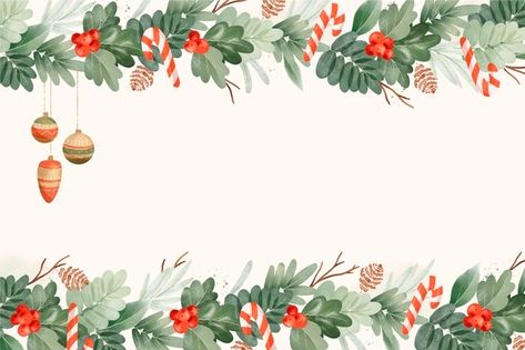 Watercolor christmas tinsel background F... | Free Vector #Freepik #freevector #background #flower #christmas #christmas-tree Christmas Watermark Background, Merry Christmas Background Landscape, Tinsel Background, Sunflower Centerpieces Diy, Kart Vizit, Teams Background, Cute Christmas Backgrounds, Christmas Desktop Wallpaper, Wallpaper Natal