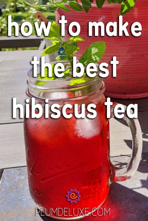 Hibiscus Tea How To Make, Hibiscus Tea From Fresh Flowers, Hibiscus Cinnamon Tea, Homemade Hibiscus Tea, Hibiscus Tea Recipe How To Make, Hibiscus Syrup Drink Recipes, Hisbusic Tea, How To Make Hibiscus Juice, Hibiscus Ice Tea