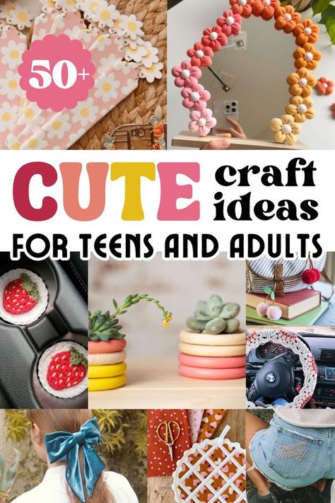 Cute Craft Ideas for Adults Craft Ideas For Teens, Cute Craft Ideas, Fun Crafts For Teens, Diy Projects For Adults, Easy Crafts For Teens, Summertime Crafts, Arts And Crafts For Adults, Arts And Crafts For Teens