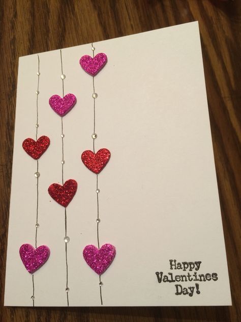 Handmade Card For Valentine Day, Easy To Draw Valentines Cards, Valentines Cards Best Friend, Valentine Cards Handmade For Him, Cute Valentine Day Card Ideas, Simple Valentines Cards Diy, Cards For Friends Valentines Day, Homemade Cards For Valentines Day, Valentine's Day Handmade Gifts