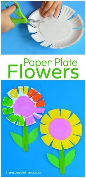 Crafts For Toddlers, Paper Plate Flowers, Preschool Creative Art, Kraftangan Prasekolah, Spring Crafts Preschool, April Crafts, Aktiviti Kanak-kanak, Plate Flowers, Toddler Arts And Crafts