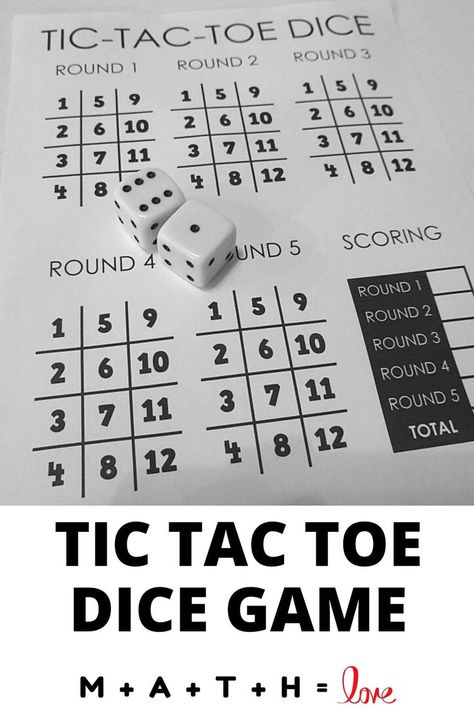 tic tac toe dice game. Make A Game Board, Math Dice Games 3rd Grade, Dice Game For Large Group, Special Needs Games Activities, Dice Games Kids, Dice Games For Senior Citizens, Dice Bingo Free Printable, Dice Ideas Diy, Knucklebones Dice Game