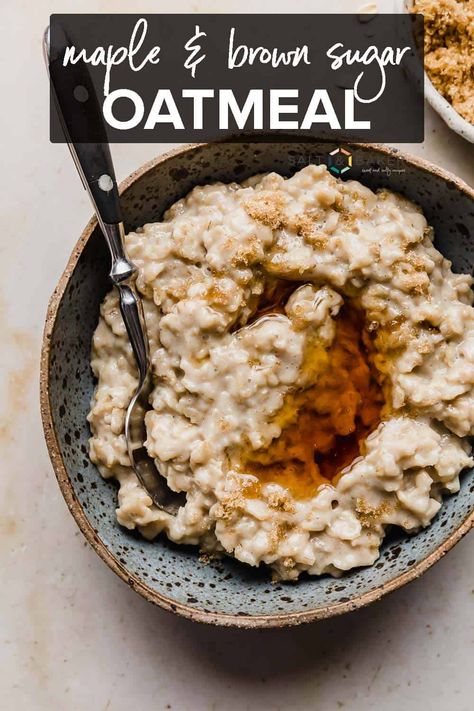 Simple Healthy Oatmeal Recipes, Healthy Sweet Oatmeal Recipes, Cheap Oatmeal Recipes, Perfect Oatmeal How To Make, Homemade Oatmeal Healthy, Oatmeal From Rolled Oats, How To Make Homemade Oatmeal, Oatmeal With Rolled Oats, The Best Oatmeal Recipe