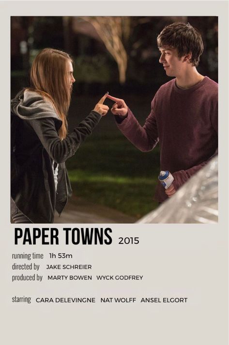 Paper Towns Movie, Polaroid Movie Poster, Romcom Movies, Indie Movie Posters, Movies To Watch Teenagers, Bon Film, Movie Card, Iconic Movie Posters, Most Paused Movie Scenes