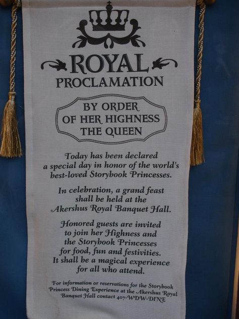 Royal Proclamation - Base wording for Invitation on this Royalty Decorations Party, Cinderella Ball Party Ideas, 18th Princess Birthday Party Ideas, Royalty Party Ideas, Royal Party Decorations, Royalty Birthday Party, Royal Ball Birthday Party Sweet 16, Royal Ball Wedding Theme, Royalty Theme Party Decoration