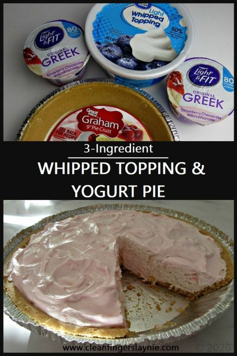 Pie, Ww Pie Recipes, Frozen Yogurt Pie, Healthy Whipped Cream Desserts, Ww Cool Whip Desserts, Yogurt Cool Whip Pie, Yogurt Whipped Cream, Ww Treats, Lite Snacks