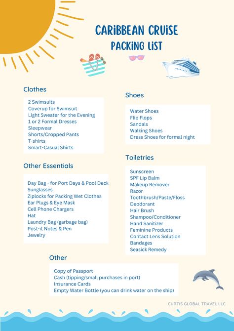 Packing List Cruise Caribbean, Bahama Packing List, Ship Cruise Outfits, Packing List For Cruise Caribbean, Cruise Ship Packing List Travel Tips, Cruise Outfit Packing List, 11 Day Cruise Packing List, One Week Cruise Packing List, Cruise Bahamas Outfits