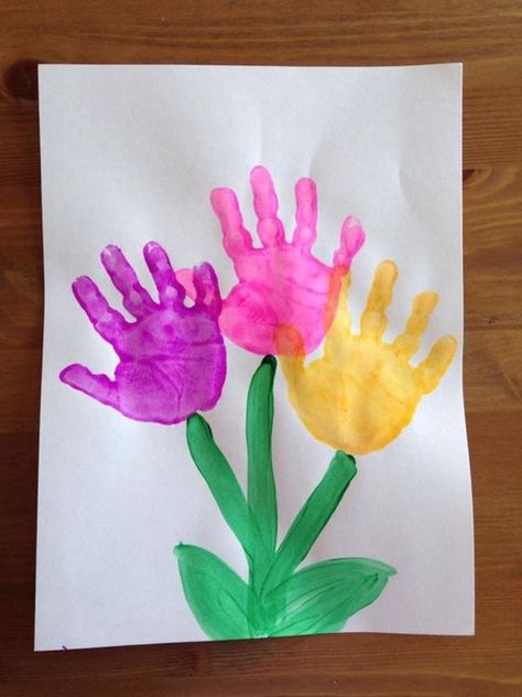 20+ Fun Fingerpainting Ideas & Crafts For Kids | momooze Hand Print Art, Mainan Diy, Craft Spring, Spring Crafts Preschool, Kerajinan Diy, Aktiviti Kanak-kanak, Preschool Reading, Toddler Arts And Crafts, Spring Preschool