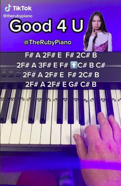 Vampire Olivia Rodrigo Piano, Olivia Rodrigo Piano, Keyboard Songs, Piano Songs Sheet Music, Piano Tutorials Songs, Piano Sheet Music Letters, Piano Notes Songs, Good 4 U, Music Letters