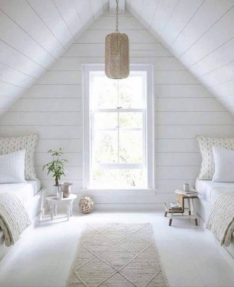 Low Sloped Ceiling, Loft Bedroom Ideas Sloped Ceiling, Sloped Ceiling Bedroom Ideas, Low Ceiling Attic Bedroom, Bedroom Sloped Ceiling, Slanted Ceiling Bedroom, Sloped Ceiling Bedroom, Black Walls Bedroom, Grey And White Bedding