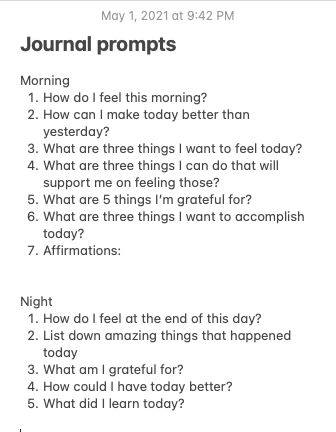 #journal #journalprompts #notes #motivation Thoughtful Journal Prompts, Journal Ideas Writing Daily, Ideas For Daily Journal, Motivating Journal Prompts, Am Journal Prompts, Daily Things To Write In A Journal, 3 Journal Prompts, Simple Daily Journal Ideas, Writing Therapy Progress Notes