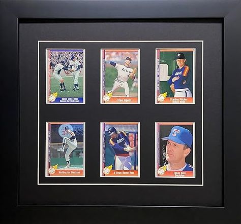 Amazon.com: Trading Card Display Frame for 6 Cards- Black (White Trim) Mat and Black Frame : Toys & Games Baseball Card Display, Baseball Card Displays, Trading Card Display, V Groove, Card Display, Display Picture, Baseball Card, Collectible Cards, Frame Display