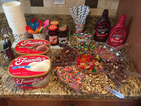 Sundae bar for make-your-own sundae party Birthday Parties, Party Ideas, Food Ideas Birthday, Birthday Party Ideas For Teens, Party Ideas For Teens, Skin Repair, Ideas Birthday, Birthday Party Ideas, Food Ideas