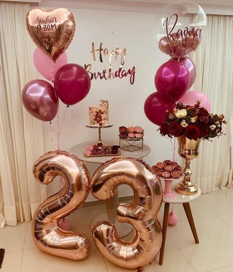 Kartu Ulang Tahun Diy, Surprise Birthday Decorations, Birthday Decorations At Home, 18th Birthday Decorations, Happy Birthday Decor, Simple Birthday Party, Birthday Room Decorations, Simple Birthday Decorations, 21st Birthday Decorations