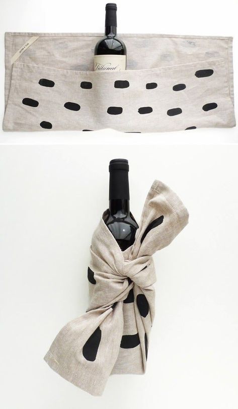 House warmimg. Wrap a wine bottle in a cute tea towel. Wrap Gifts, Christmas Gift Baskets, Wrapped Wine Bottles, Christmas Week, Christmas Gift Basket, Bottle Wrapping, Wrap Ideas, A Bottle Of Wine, Creative Gift Wrapping