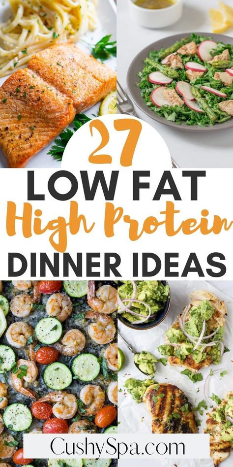 Protein Dinner Ideas, High Protein Dinner Ideas, Low Fat High Protein, Easy High Protein Meals, 1000 Calorie, High Protein Meals, Low Carb Low Fat, Low Fat Dinner, High Protein Dinner