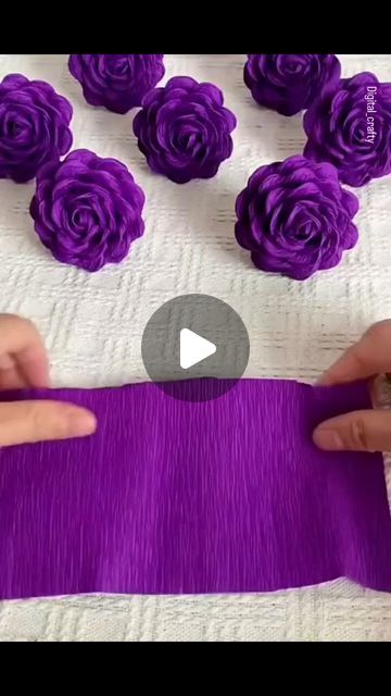 Crafty Crafter on Instagram: "Pretty Paper 🗞️ flower 🌸 making with crepe paper 🌼 Follow for more home decoration ideas 💡 @digital_crafty #homedecore #beautiful #beautifulflowers #paperflowers #handcraft #handmadeflowers #trending #diycrafts #explorepage #explore #reel #reelitfeelit" Trending Paper Crafts, Diy Flower Decorations Party, Easy Flower Making With Paper, Flower Bouquet With Paper, Flower Buke, Flowers With Tissue Paper, Diy Rose Flower, Elegant Crafts, Crepe Paper Flowers Tutorial